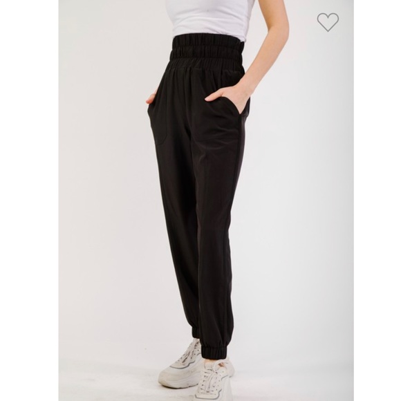 Best Seller! Smocked High waisted Joggers - Picture 9 of 11